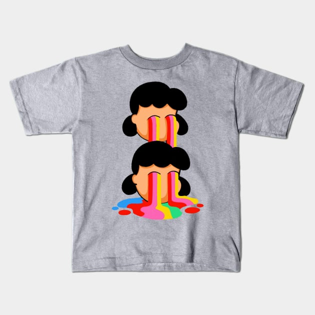 Lucy Melting Rainbow Kids T-Shirt by ms_wearer